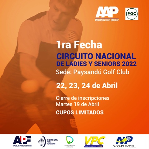 1ra fecha del Circuito Ladies y Seniors en el PaysandÃº Golf Club, del 22 al 24 de abril!! 