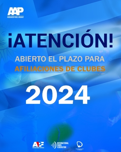 COMUNICADO OFICIAL: Plazo abierto para Afiliación de clubes 2024