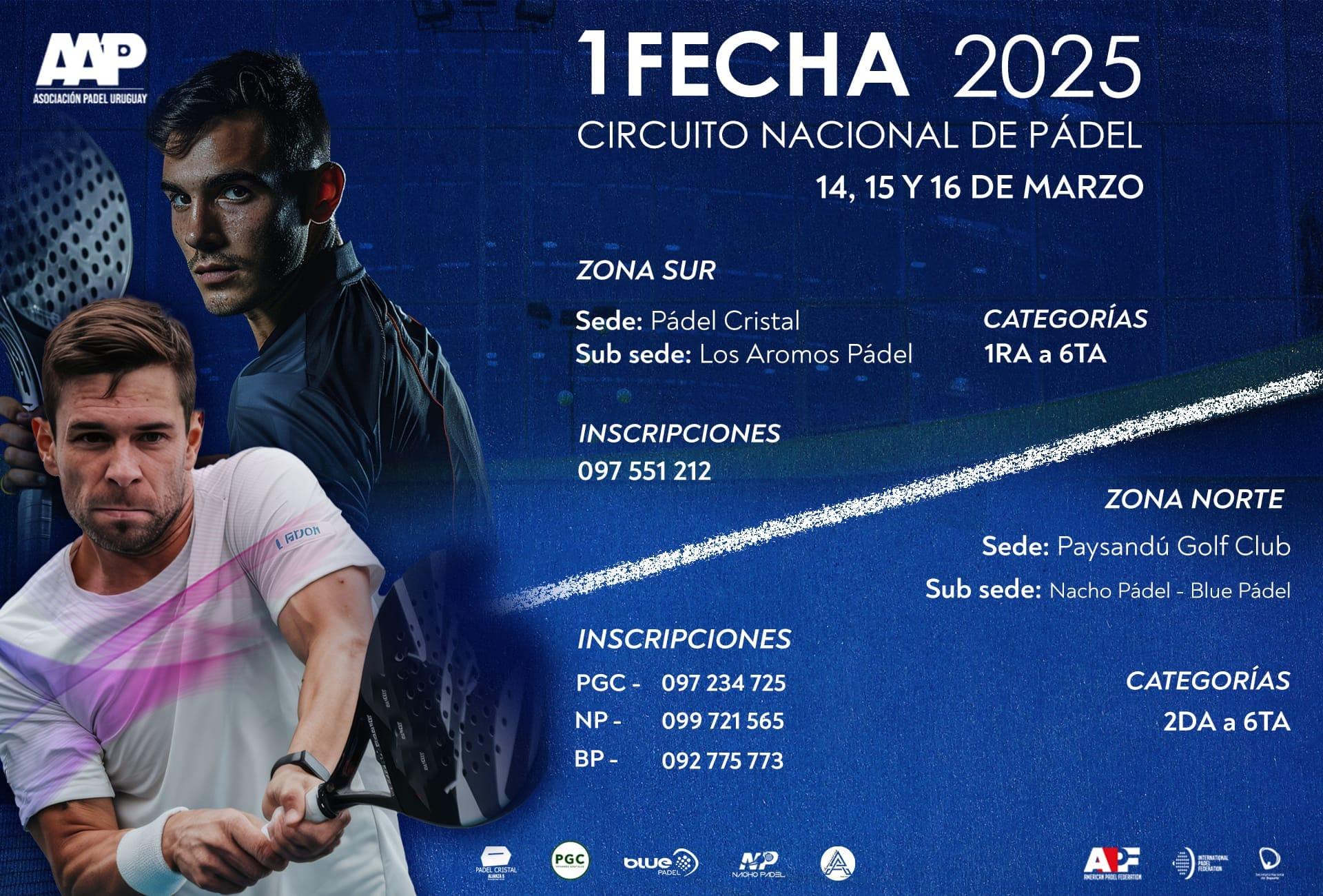 1a Fecha Circuito Nacional de Pádel 2025